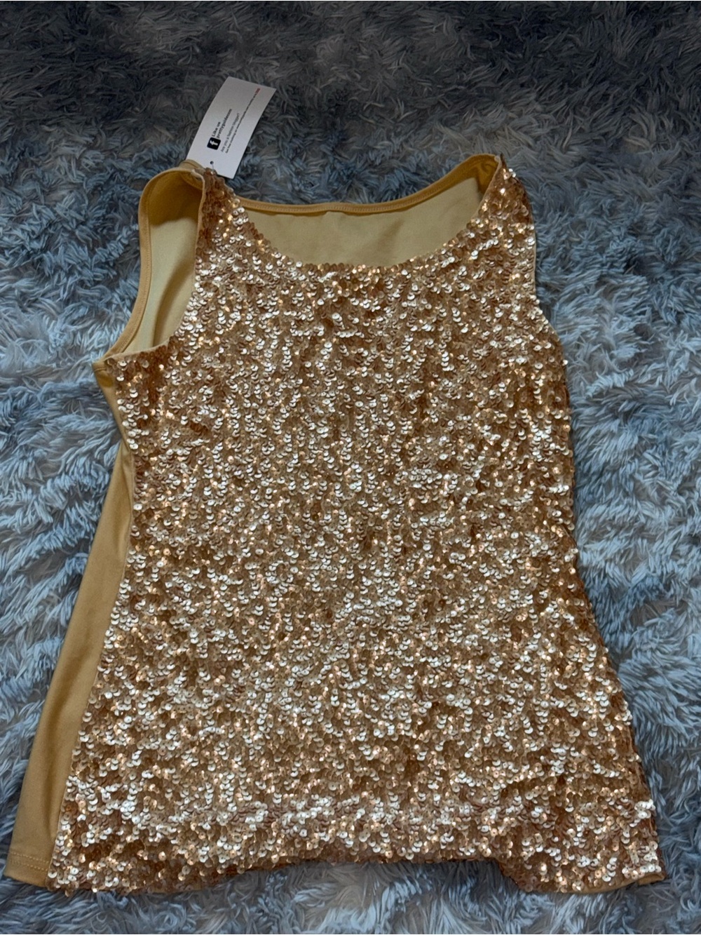 Gold Sequin Sleeveless Top XXL – Party/Evening